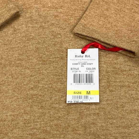 Ruby RD Comfy and Cozy Sweater Women's Medium Brown Cowl Neck Pullover - Picture 6 of 12